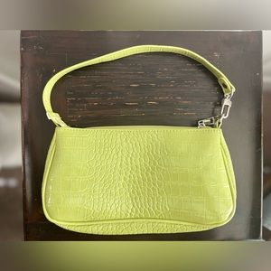 Item 021: EUC SHEIN Lime Green Vegan Alligator Embossed Mini Purse